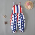 thumbnail image 1 of EGNMCR Girls' Jumpsuits & Rompers Girls Children's Summer Independence Day Romper Sling Sleeveless Backless Short Jumpsuit Kid Rompers, 1 of 8