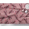 thumbnail image 2 of Soimoi Modal Satin Fabric Dot & Lobster Ocean Print Fabric by Yard 42 Inch Wide, 2 of 3