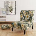 thumbnail image 2 of Designart "Peony Paradise" Green Botinical Upholstered Accent Chair - Cottage Arm Chair For Bedroom, 2 of 7