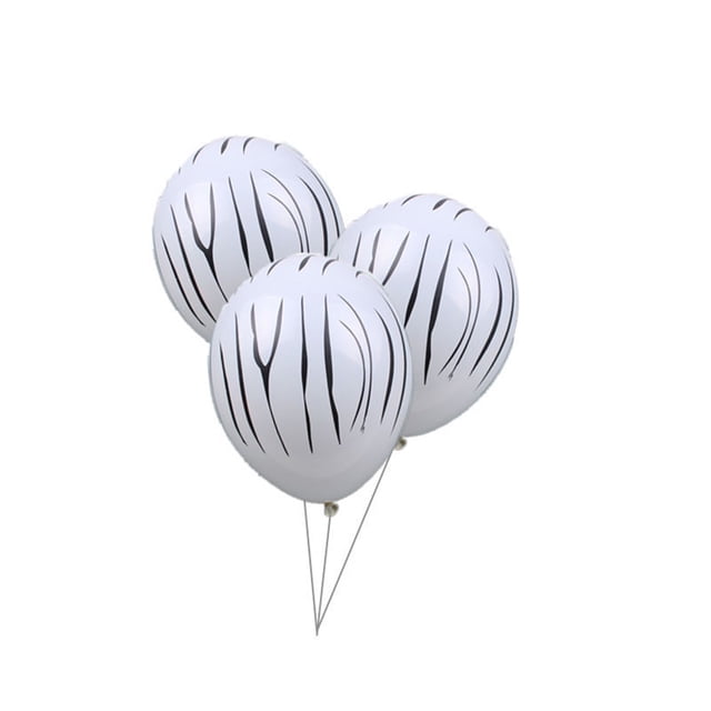 kurtrusly 100 Pieces Birthday Balloons Kids Animal Printed Light-weight House Balloon Room Kit 12 Inch Photo Props Shower Accessory Zebra Print