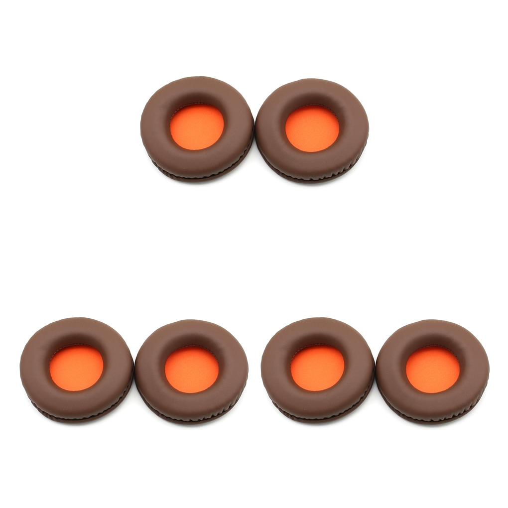 QualitChoice Coussinets d'Oreille Coussins Écouteurs de Jeu Coussinets Ronds en Cuir Manchon en Maille Coussinets de Rechange pour Skullcandy Hehs2.0 Brun 3Ensemble