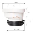 thumbnail image 2 of GROWTH TANK Flush Offset Toilet Flange Easy Install Offset Hose Fitting Extension PVC Toilet Remove 2cm, 2 of 7