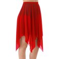 thumbnail image 1 of CHUANK Handkerchief Hem Mesh Wraps Ballet Classwear Dance Skirt Competition Performance Clothes with Elastic Waistband, 1 of 7