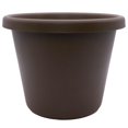 thumbnail image 1 of The HC Companies 17 Inch Round Classic Planter, Plastic Plant Pot, Chocolate, 1 of 5