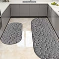 thumbnail image 1 of Todaioua Bathroom Rugs Mat Set 2 Piece - Memory Foam Cobblestone Bath Mats, Non Slip Water Absorbent Washable Bath Rugs for Sink Toilet and Floor, Machine Washable, 1 of 8