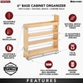 thumbnail image 3 of Rev-A-Shelf 5" Door/Drawer Base Soft-Close Cabinet Organizer, 448-BDDSC-5C, 3 of 9