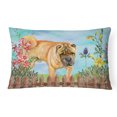 thumbnail image 1 of Carolines Treasures CK1223PW1216 Shar Pei Spring Canvas Fabric Decorative Pillow, 1 of 3