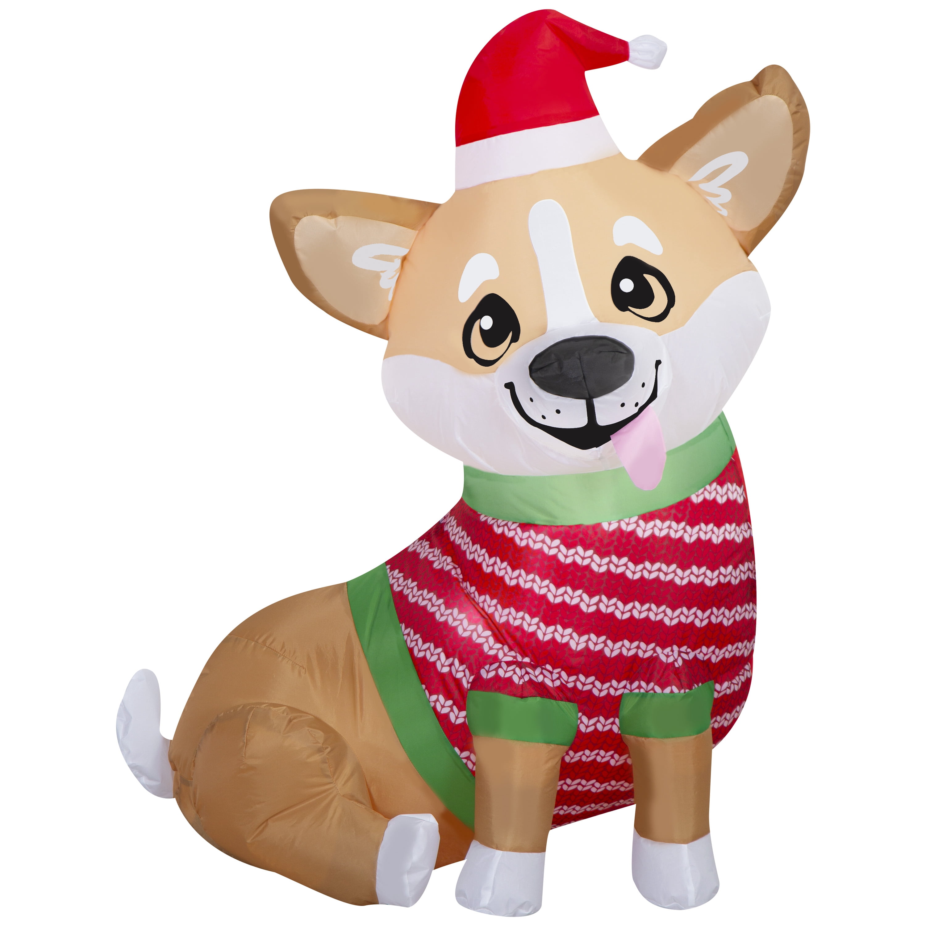 Corgi gonflable de Noël pour jardin Airblown avec pull de Noël SM (WM)