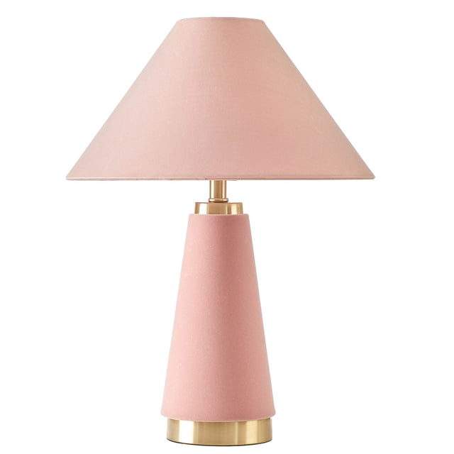 Beautiful Rose Pink Velvet Table Lamp by Drew Barrymore
