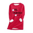 thumbnail image 1 of Womens Round Neck Thickened Plush Warm Long Sleeve Tops, 1 of 1