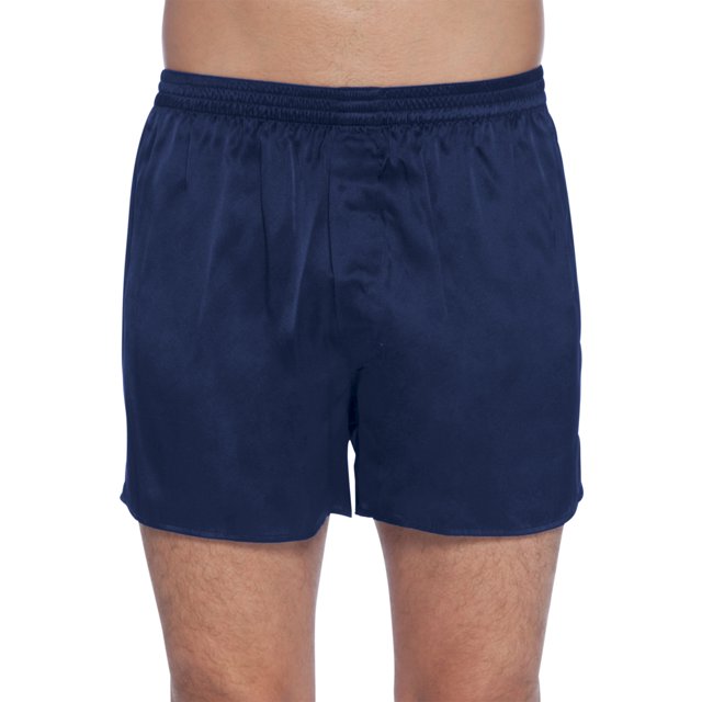 Intimo Mens Classic Silk Boxers, Dark Navy, Large