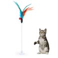thumbnail image 1 of Cat Toy Funny Interactive Suction Spring Cat Toy Cat Feather Wand Cat Teaser, 1 of 4