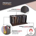 thumbnail image 4 of Stock Your Home DVD Storage Box with Magnetic Opening - Holds 28 DVDs, Media Shelf Storage & Organization, 4 of 4