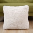 thumbnail image 1 of Agiferg Short Plush Pillow Cover Sofa Cushion Solid Color Home Pillow Cover Bedside Backrest, 1 of 3