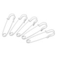 thumbnail image 1 of Uxcell Safety Pins 2.48 inch Large Metal Sewing Pins White 20Pcs, 1 of 5