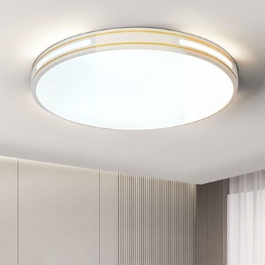 TopLLC Plafonnier DEL de 12 Pouces Encastré, Luminaire Plat de Forme Ronde avec 3 Températures de Couleur 3000K/4000K/6000K, Lampe de Plafond Mince de Style Moderne avec Abat-Jour en Acrylique pour Chambre et Salon