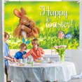 thumbnail image 2 of Agiferg Easter Banner Holiday Decorations Eggs Bunny Banner Cloth Holiday Party Photo Background, 2 of 4