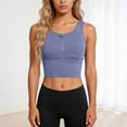 thumbnail image 4 of Yammkia Sports Bras Built In Padding Women's Control Underwire Sports Bra High Impact Plus Size with Adjustable Straps Unlined Bra(Gray,M), 4 of 6