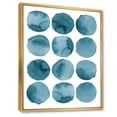 thumbnail image 2 of Designart cercles aigue-marine éléments géométriques bleus ART MURAL À CADRE FLOTTÉ, 2 of 4