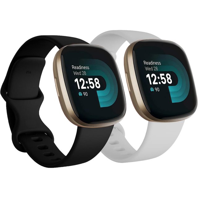 REQO Bracelets de Remplacement Compatibles avec Fitbit Versa 3 / Versa 4 / Sense/Sense 2, Bracelet Classique Ajustable en Silicone, Sangles de Mise en Forme pour Femmes Hommes