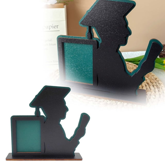 Graduation Photo Frame Wooden Display Stand Desktop Commemorative Decoration For Boys Academic Achievement Keepsake