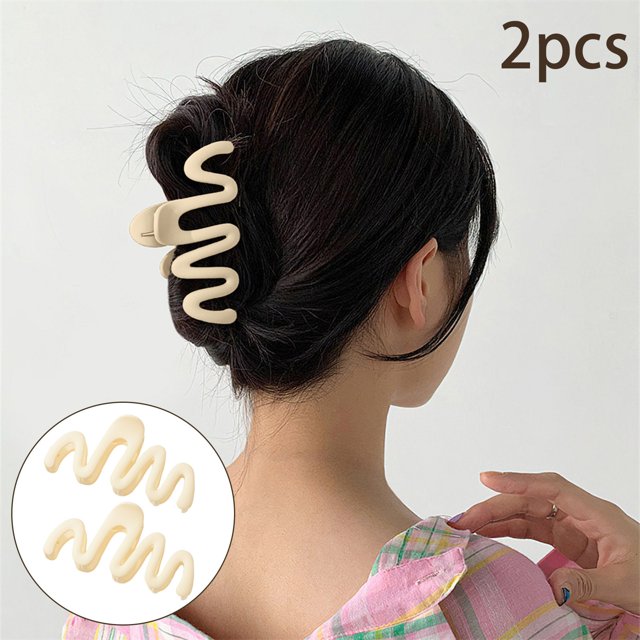 WIFKLSIIPG 2 Pcs Grande Pince à Cheveux Ondulée Pince à Disque Pince à Cheveux pour Femmes