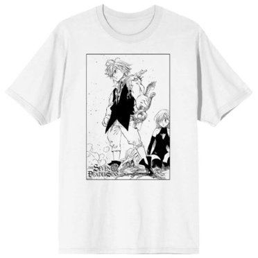 The Seven Deadly Sins Meliodas and Elizabeth Logo White T-Shirt