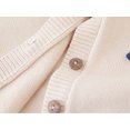 thumbnail image 4 of RXIRUCGD Cardigan Veste en Tricot de Coton à Col Rond, Boules Colorées Crochetées à la Main pour Garçons et Filles ( Kaki, Taille : 4 Ans ), 4 of 9