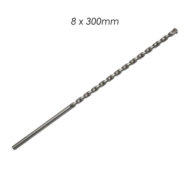300mm Long Masonry Concrete Drill Bit Triangle Shank 8mm Drill