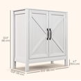 thumbnail image 3 of HOMCOM Armoire de Rangement, Buffet Bahut avec Tablette Réglable, Blanc, 3 of 9