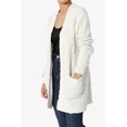thumbnail image 3 of TheMogan Women's PLUS Loose Fit Popcorn Knit Long Sleeve Pocket Open Sweater Cardigan, 3 of 6