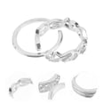 thumbnail image 3 of Silver Alloy Delicate Toe Ring Set for Christmas Parties 1Set, 3 of 8