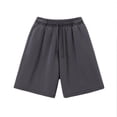 thumbnail image 3 of FcBaudy Mens Shorts, Shorts Men Men's Solid Color Fashionable Casual Washed Loose Pocket Drawstring Waist Sports Running Shorts Man Polyester Trousers, 3 of 7