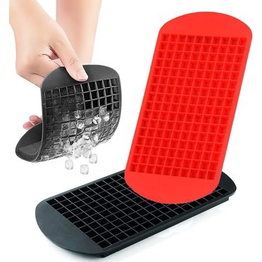 Mini Ice Cube Trays 2 Pack, Silicone Crushed Ice Tray for Freezer, Easy Release Small Ice Cube Tray Mini Nuggets, BPA Free Stackable Flexible