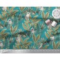 thumbnail image 3 of Soimoi Modal Satin Fabric Leaves & Lemur Animal Print Fabric by Yard 42 Inch Wide, 3 of 3