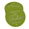 thumbnail image 1 of Inkdotpot Silver Foil Paper Hang Tags Thank You For Celebrating With Me Birthday Favor Tags 50 Pieces, 1 of 6