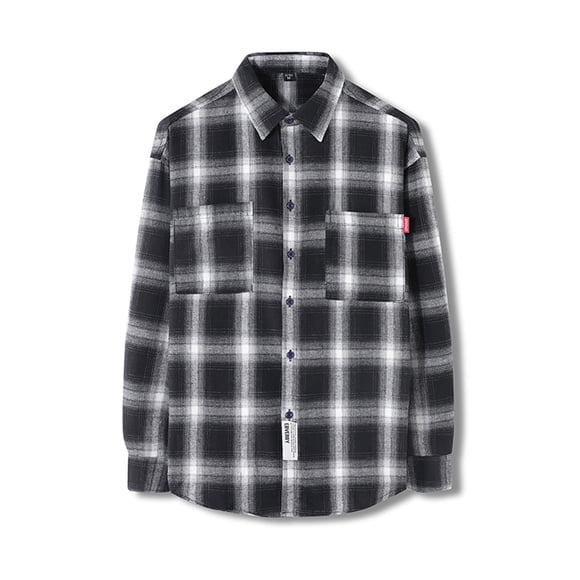 Aqestyerly Men's Flannel Shirt Long Sleeve Plaid Regular Fit Fashion Casual Shirt for Daily Fall Winter Wear HWRETIE