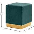 thumbnail image 4 of Meridian Furniture Jax Contemporary Velvet Ottoman/Stool in Green, 4 of 4