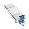 thumbnail image 1 of Portable USB Flash Drive For I-Phone, I-Pad & Android 3-in-1 8G Metal Otg USB Disk, 1 of 2