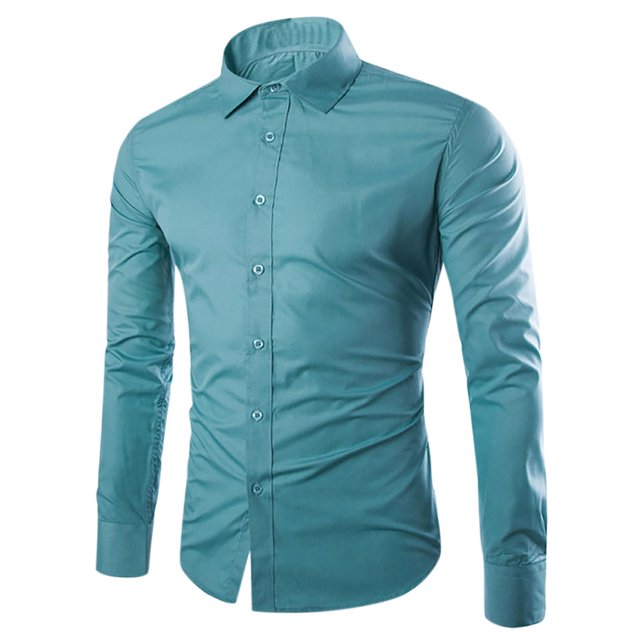 AherBiu Men Shirts Button down Long Sleeve Causal Regular Fitted Causal Loose Fall Winter Classic Solid Color Tee Tshirts