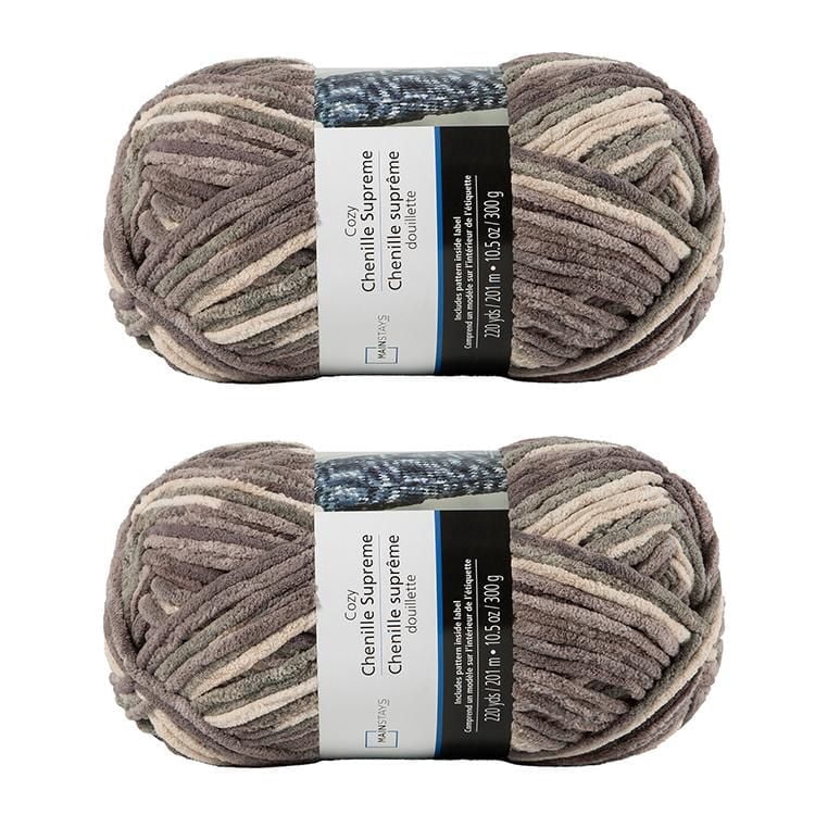 Paquet de 2 fils de polyester gris marbré MAINSTAYS