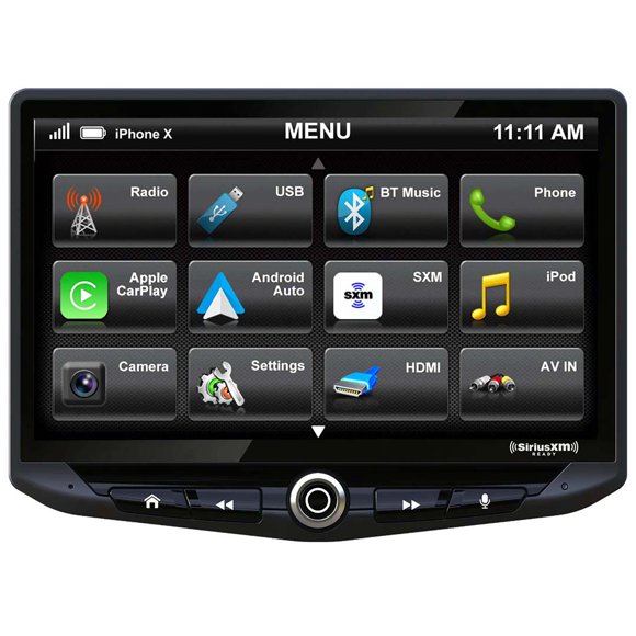 STINGER UN1810 STINGER UN1810 Écran Flottant 10.1 D.Din AM/FM/BT Carplay et Android Auto
