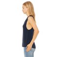 thumbnail image 3 of Bella Canvas Womens Flowy Scoop Blended Muscle Tank, L, Midnight, 3 of 3