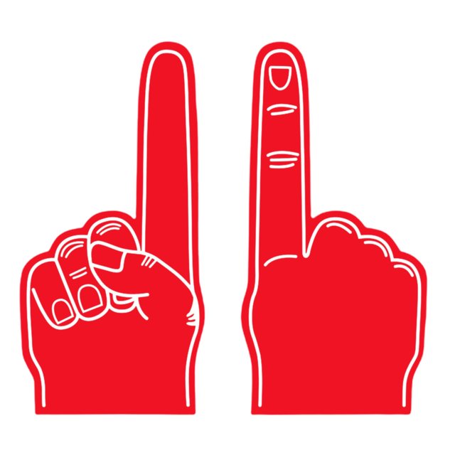 Red Foam Hand Glove Sports Fan Cheering Finger Pointing Rally Prop Game Event Enthusiasm Accessory Red #8684m