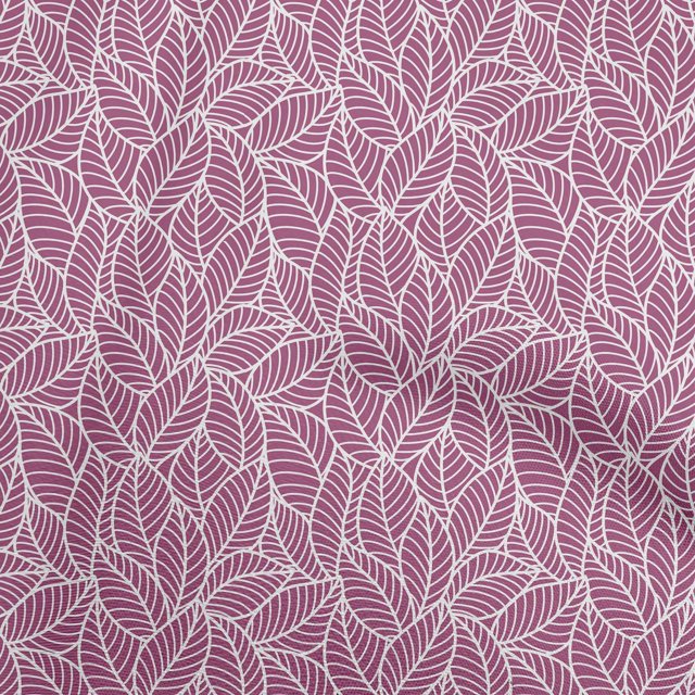 oneOone Polyester Spandex Pink Fabric Texture Leaf Craft Projects Decor Fabric Printed By The Yard 56 Inch Wide