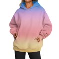 thumbnail image 1 of MesaSe Femmes de la Mode Quotidienne Polyvalent Casual Sweat-Shirts à Col Rond à Manches Longues Gradient Top Sweat-Shirts Rose M, 1 of 5