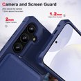 thumbnail image 2 of ELEHOLD for Samsung Galaxy A16 5G Case, PU Leather Magnetic Button Closure Credit Card Holder Slots Stand Function Wallet Shock-Absorbent Shockproof Phone Case for Samsung Galaxy A16 5G,Darkblue, 2 of 6