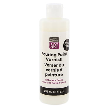 UNIQUE CREATIV ART Pouring Varnish, Clear Gloss Self-Levelling, 237 mL (8 oz)