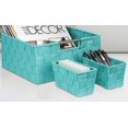 thumbnail image 3 of 7-Pack Decorative & Durable Woven Fabric Storage Baskets, Shelf & Closet Organization - Aqua, 3 of 7