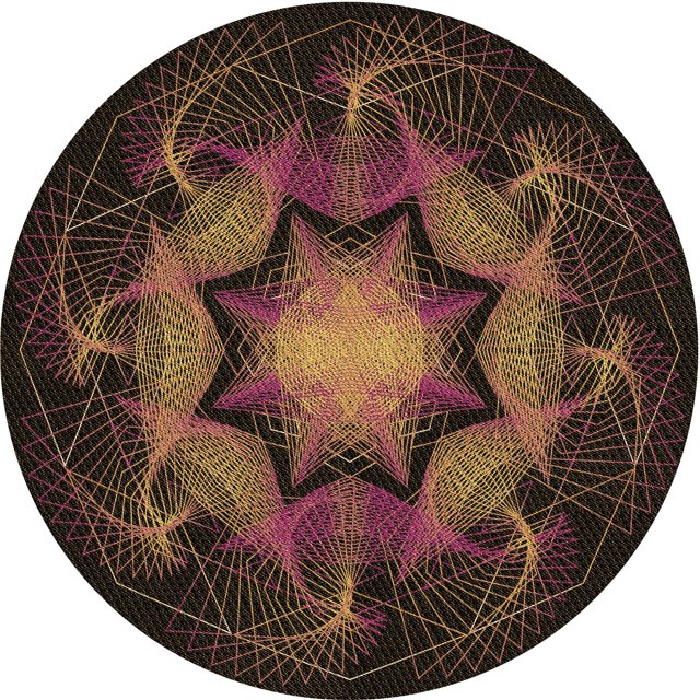 Ahgly Tapis Rond Lavable en Machine Intérieur Transitionnel Marron Sienne, 3 Pieds Rond
